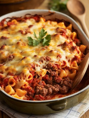 Cheesy Beef and Pasta Casserole