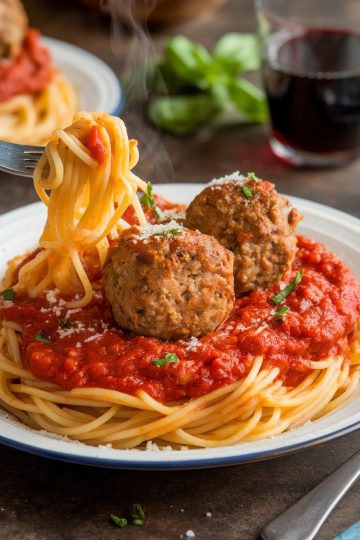 spaghetti and meatballs