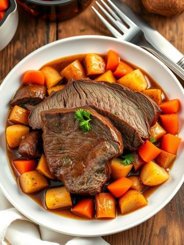 pot roast in the oven