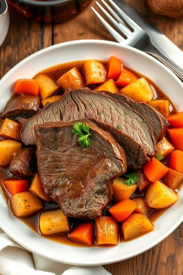 pot roast in the oven